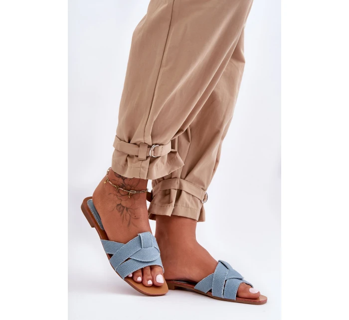 Dámské materiálové sandály světle modré Aversa Dámské materiálové sandály světle modré Aversa