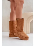 Vysoké Sněhové Boty Na Platformě Big Star model 21679161 Camel - Big Star Shoes