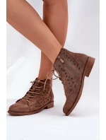 Nízké Boty S Vzorováním S.Barski HY51-185 Hnědé Nízké Boty S Vzorováním S.Barski HY51-185 Hnědé