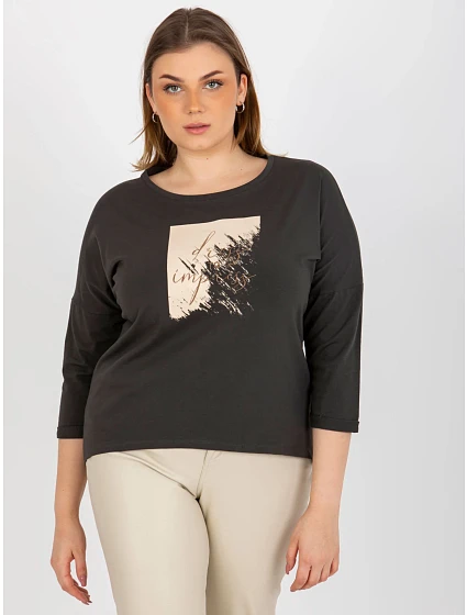 Dámská halenka RV BZ model 18025778 tmavá khaki - FPrice