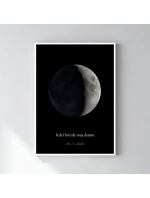 Personalizovaný magický fotoobraz v rámu - 50x70 - měsíční fáze