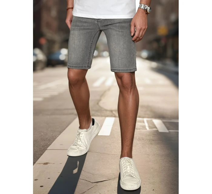 Pánské krátké džíny tmavě šedé FashionStreet SX2351
