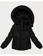 Černá oversize dámská bunda pro přechodné období model 21422893 - S'WEST