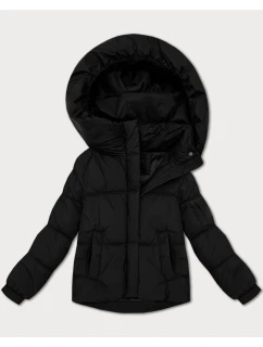 Černá oversize dámská bunda pro přechodné období model 21422893 - S'WEST