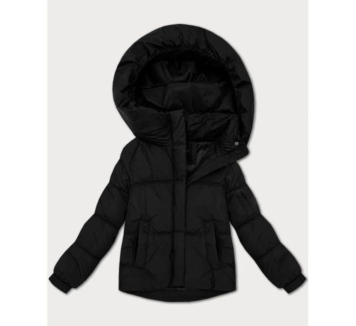 Černá oversize dámská bunda pro přechodné období model 21422893 - S'WEST