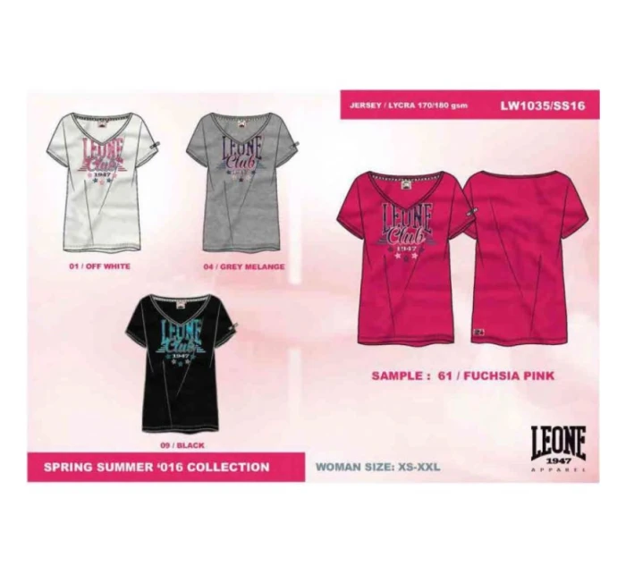 LEONE dámské tričko LW1035/S16 šedá "M"