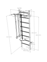 DŘEVĚNÝ KOVOVÝ GYMNASTICKÝ ŽEBŘÍK S DŘEVĚNOU HRAZDOU A PŘÍSLUŠENSTVÍM BENCHK 221W A204