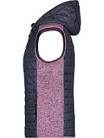 Daiber JN 767 Dámská pletená hybridní vesta 02.0767 pink melange/anthracite melange Daiber JN 767 Dámská pletená hybridní vesta 02.0767 pink melange/anthracite melange