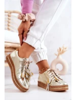 Kožená obuv Maciejka 04550-25 Zlatá