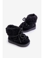 Teplé Botky Dětské Černé model 21640654 - Boto Teplé Botky Dětské Černé model 21640654 - Boto