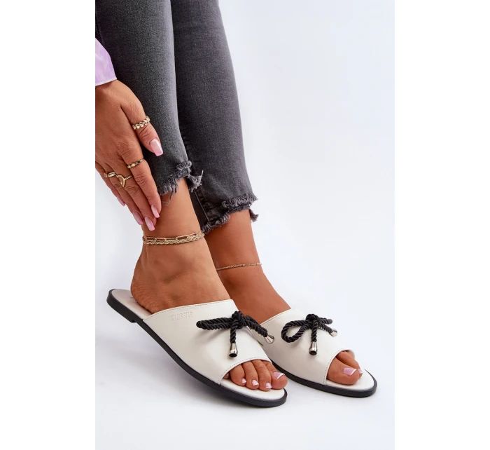 Dámské sandály z eko kůže Big Star NN274067 Bílé Dámské sandály z eko kůže Big Star NN274067 Bílé