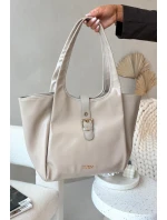 Taška shopper s přezkou NOBO BAG6010-015 světle béžová