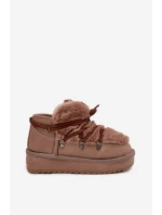 Dětské sněhule s kožíškem  hnědé model 21714089 - D.Franklin