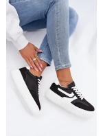 Dámské tenisky na platformě z eko semiše Černé Cadrina Dámské tenisky na platformě z eko semiše Černé Cadrina