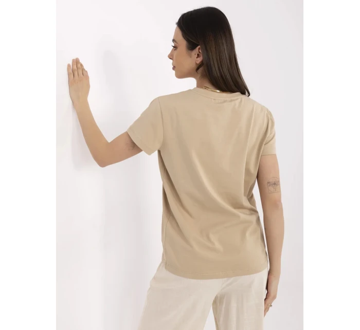 T shirt CLM TS model 21091808 beżowy - FPrice