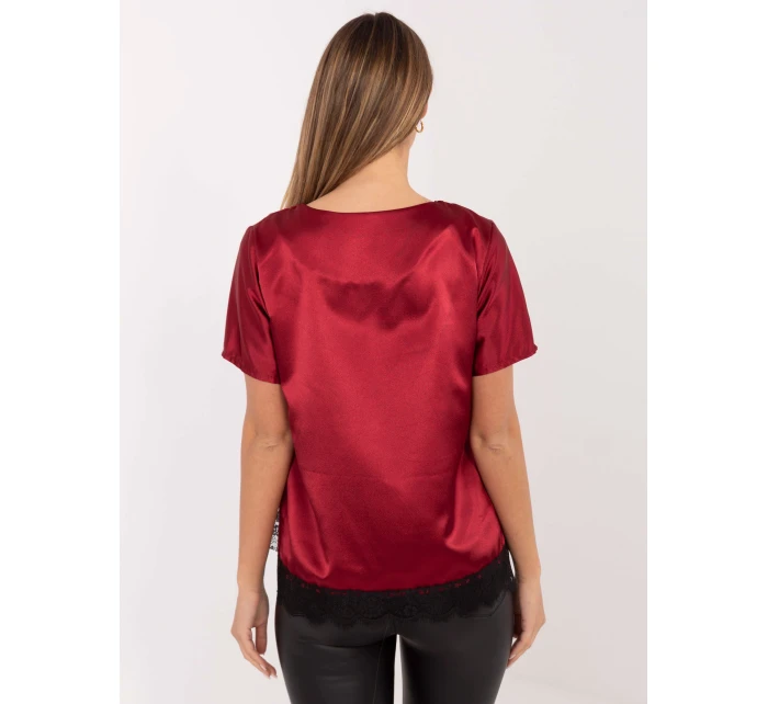 Bluzka MI BZ model 21786415 bordowy - FPrice Bluzka MI BZ model 21786415 bordowy - FPrice