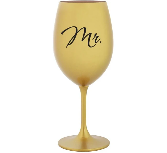 MRS. - zlatá sklenice na víno 350 ml MRS. - zlatá sklenice na víno 350 ml