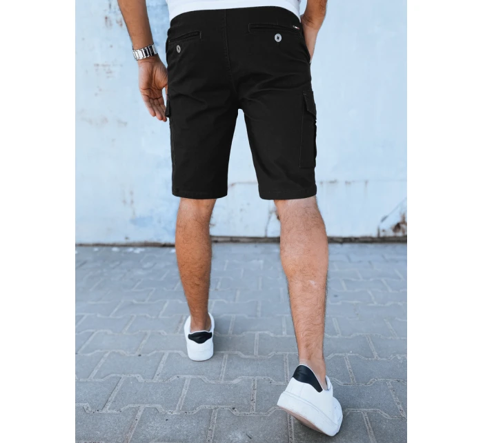 Pánské černé šortky FashionStreet SX2431 Pánské černé šortky FashionStreet SX2431