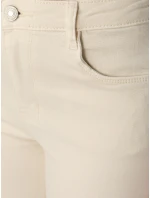 Dámské úzké džíny s vysokým pasem ecru FashionStreet UY2864 Dámské úzké džíny s vysokým pasem ecru FashionStreet UY2864