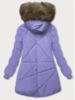 Fialová zimní bunda s kapucí model 21246121 - LHD