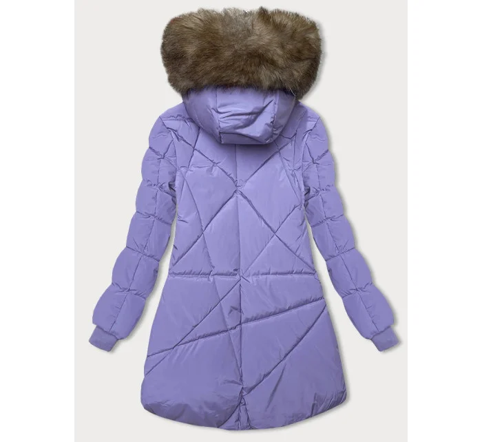 Fialová zimní bunda s kapucí model 21246121 - LHD