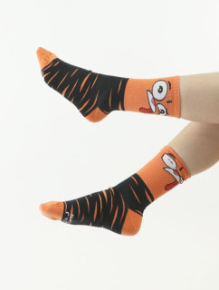 Veselé ponožky Face oranžové