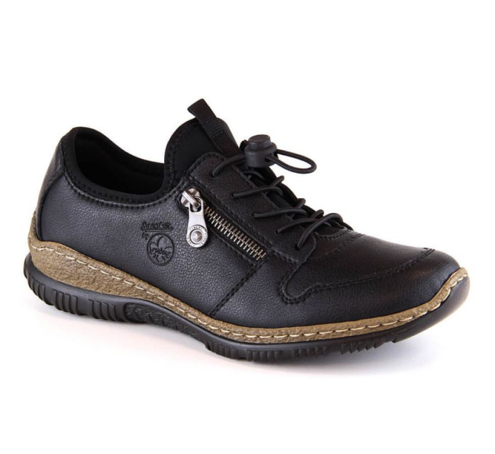 Dámská kožená nazouvací obuv W RKR609 černá - Rieker