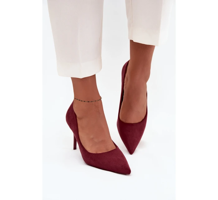 Dámské lodičky s eko bordové model 21711438 - Boto