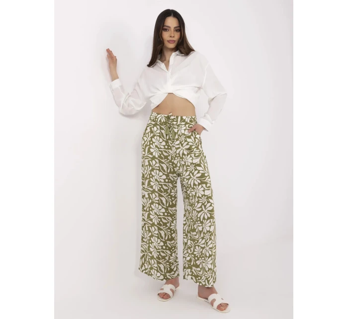 Kalhoty D73771M62237H olivově zelené