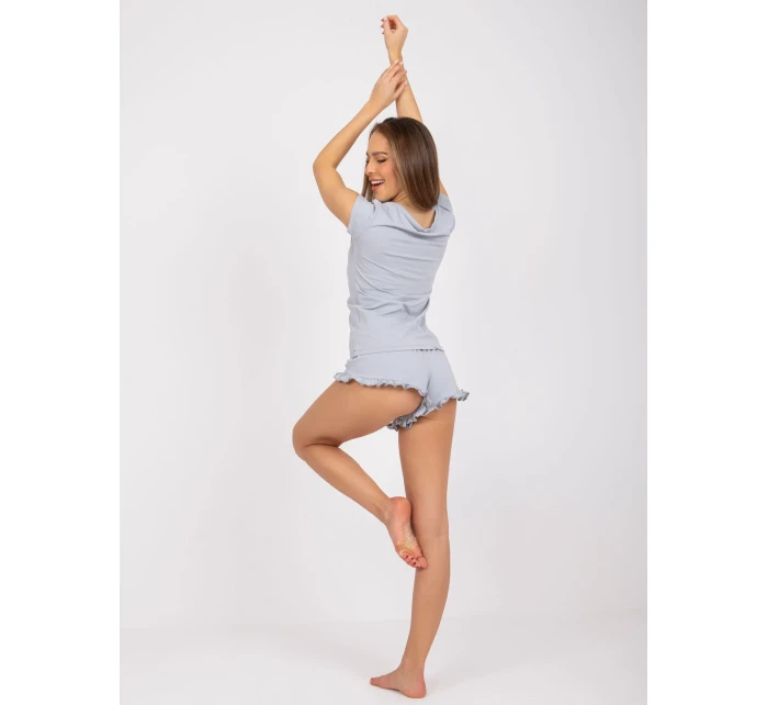 Pyžamo RV PI 7683.58 světle šedá