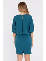 šaty s rozparkem na zádech  modré model 22040511 - Moe