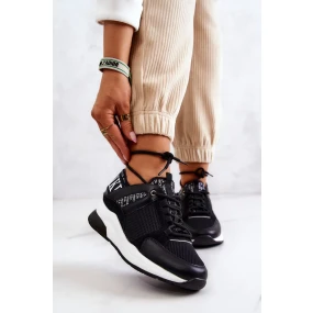 Sportovní Boty Tenisky Na Klínu Černá Lorey Sportovní Boty Tenisky Na Klínu Černá Lorey