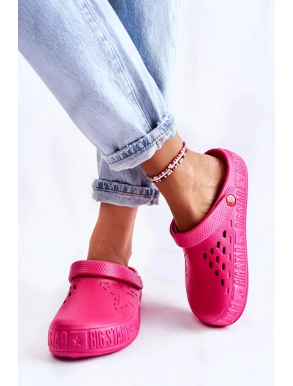 Dámské světlé pantofle Big Star fuchsie model 19973501 - Big Star Shoes