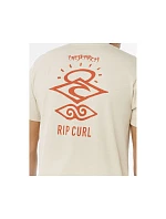 Koszulka męska model 22245107 Icon Tee beżowa - Rip Curl Koszulka męska model 22245107 Icon Tee beżowa - Rip Curl