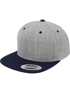 Flexfit 6089M 6 panelová Snapback kšiltovka 55.6089 heather grey/navy