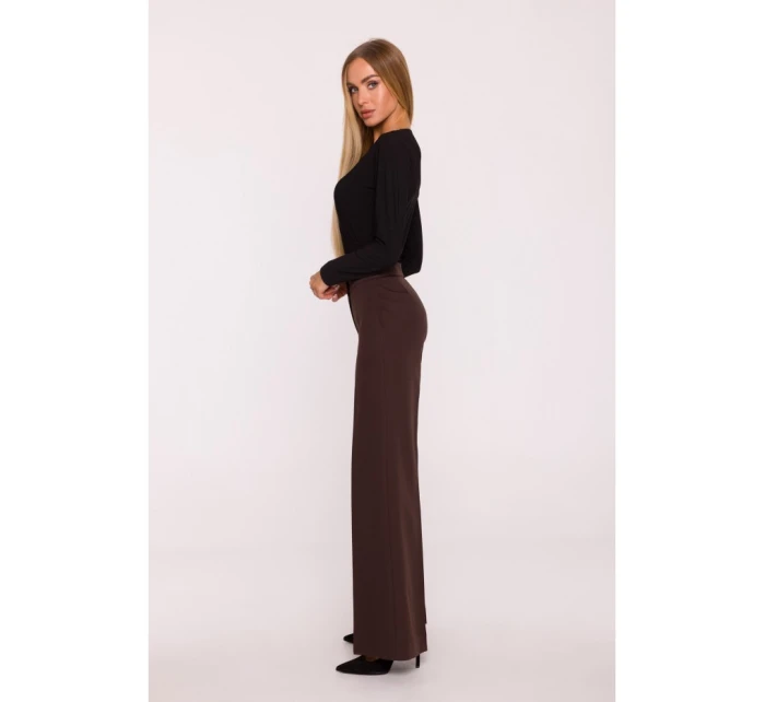 model 21296005 Široké kalhoty hnědé - Moe