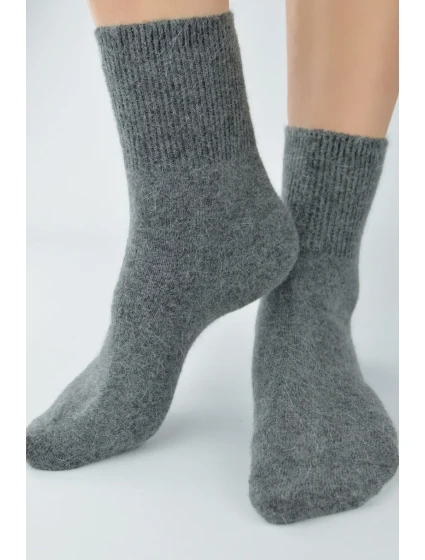 PONOŽKY BEZ TLAKU HLADKÉ S ANGORSKOU PŘÍZÍ SB082