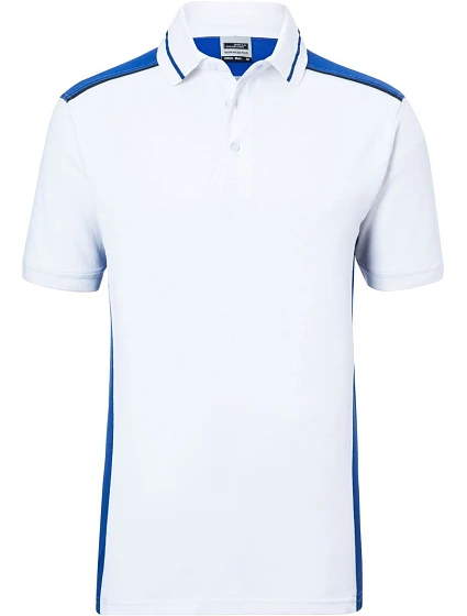 Daiber JN 858 Pánské pracovní piqué polo - Color 02.0858 white/royal Daiber JN 858 Pánské pracovní piqué polo - Color 02.0858 white/royal
