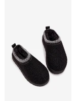 Dětské sněhule s kožešinou Černé model 21711298 - Boto