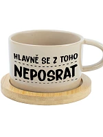 HLAVNĚ SE Z TOHO NEPOSRAT - krémový hrníček makronka 200 ml