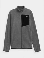 Pánská fleecová mikina H4L21-PLM060 šedá - 4F