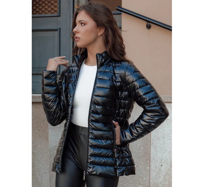 Dámská prošívaná přechodná bunda se stojáčkem BUSY BEE černá FashionStreet TY4538