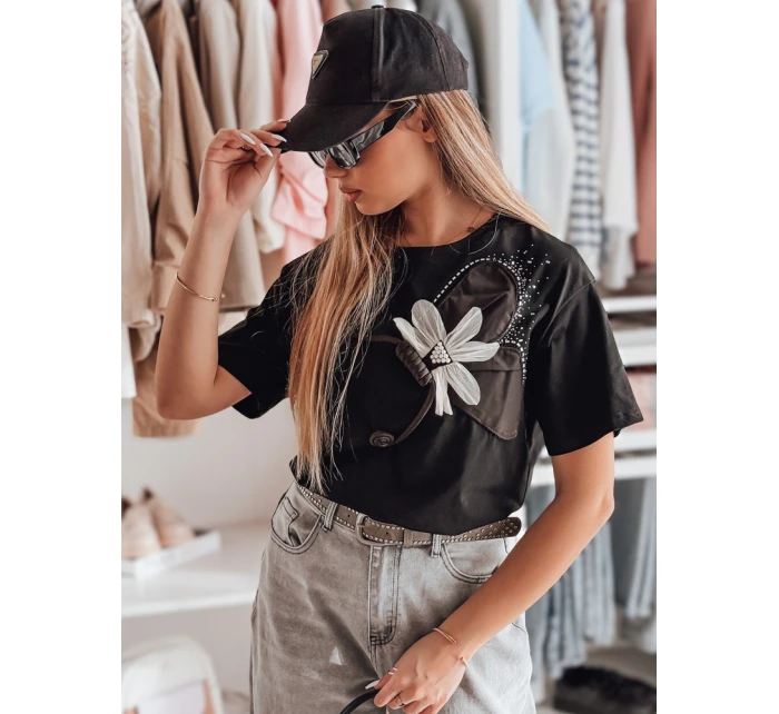 Dámské tričko oversize s 3D efektem černé Dstreet model 21983074 - FashionStreet Dámské tričko oversize s 3D efektem černé Dstreet model 21983074 - FashionStreet