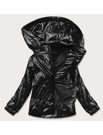 Černá dámská lesklá bunda model 16149203 - 6&8 Fashion