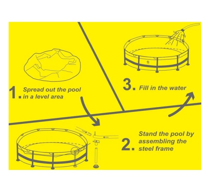 BAZÉN S OVÁLNÝM RÁMEM 300X76CM 17798