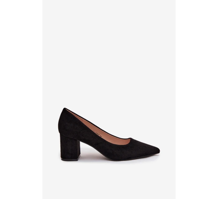 Dámské lodičky se  na podpatku černé model 21711459 - Boto