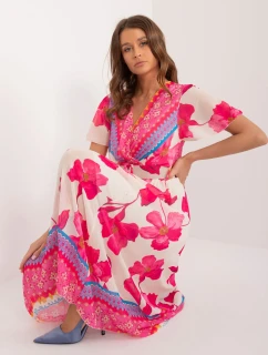 Sukienka DHJ SK  ciemny różowy model 20095082 - FPrice