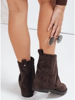 Dámské semišové kozačky s ohrnutým svrškem hnědé FashionStreet ZY1092