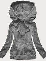 Tmavě šedá dámská tepláková mikina (W02-5)