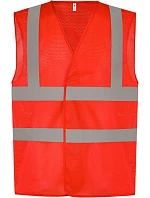HVW 120 HiVis síťovaná bezpečnostní vesta model 22502255 red - Yoko HVW 120 HiVis síťovaná bezpečnostní vesta model 22502255 red - Yoko
